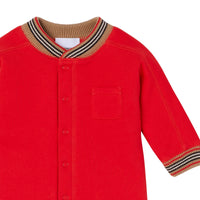 Combinaison en coton avec rayures iconiques - Bright Red