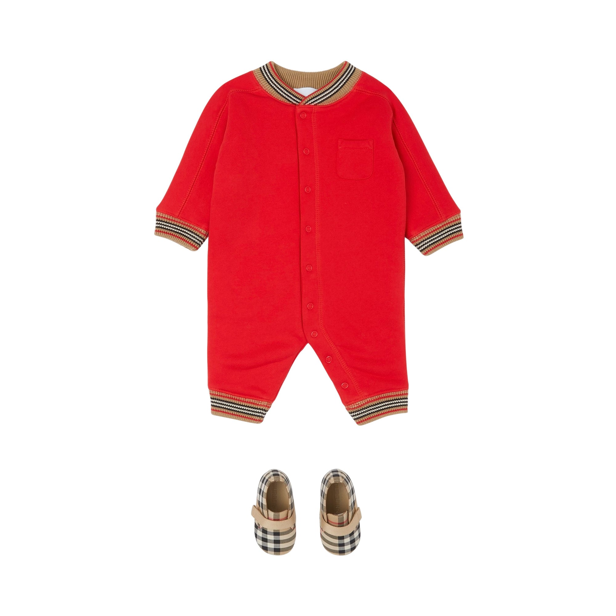 Combinaison en coton avec rayures iconiques - Bright Red
