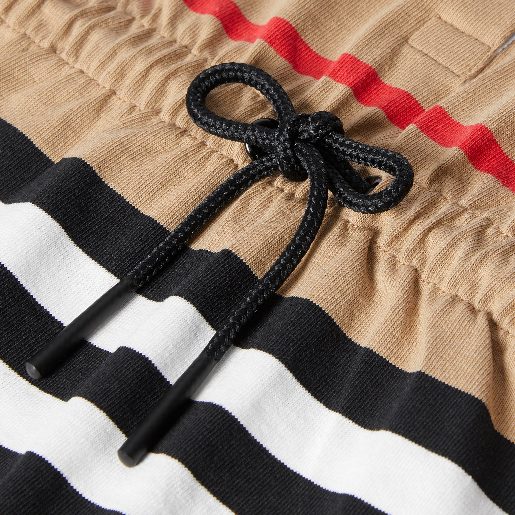Robe en coton à manches longues avec rayures iconiques - Archive Beige