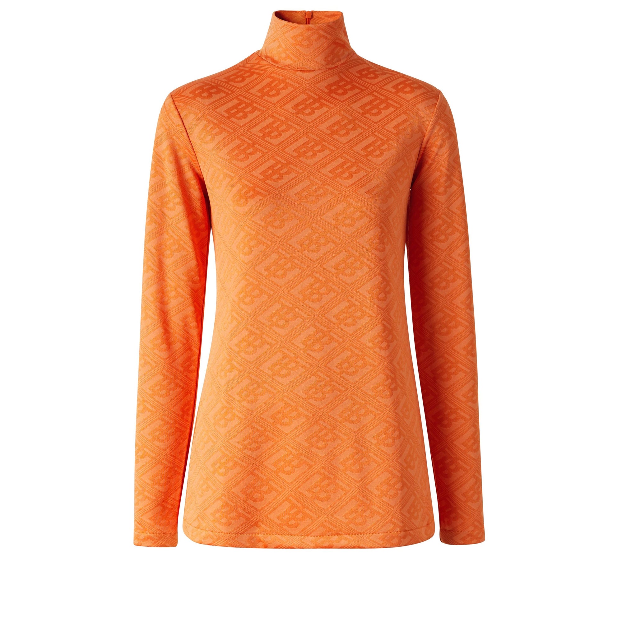 Haut à col montant en jersey avec logos - Bright Orange