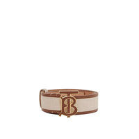 Ceinture en toile et cuir Monogram - Natural