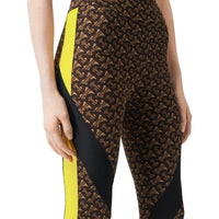 Legging en jersey stretch Monogram color-block - Bridle Brown