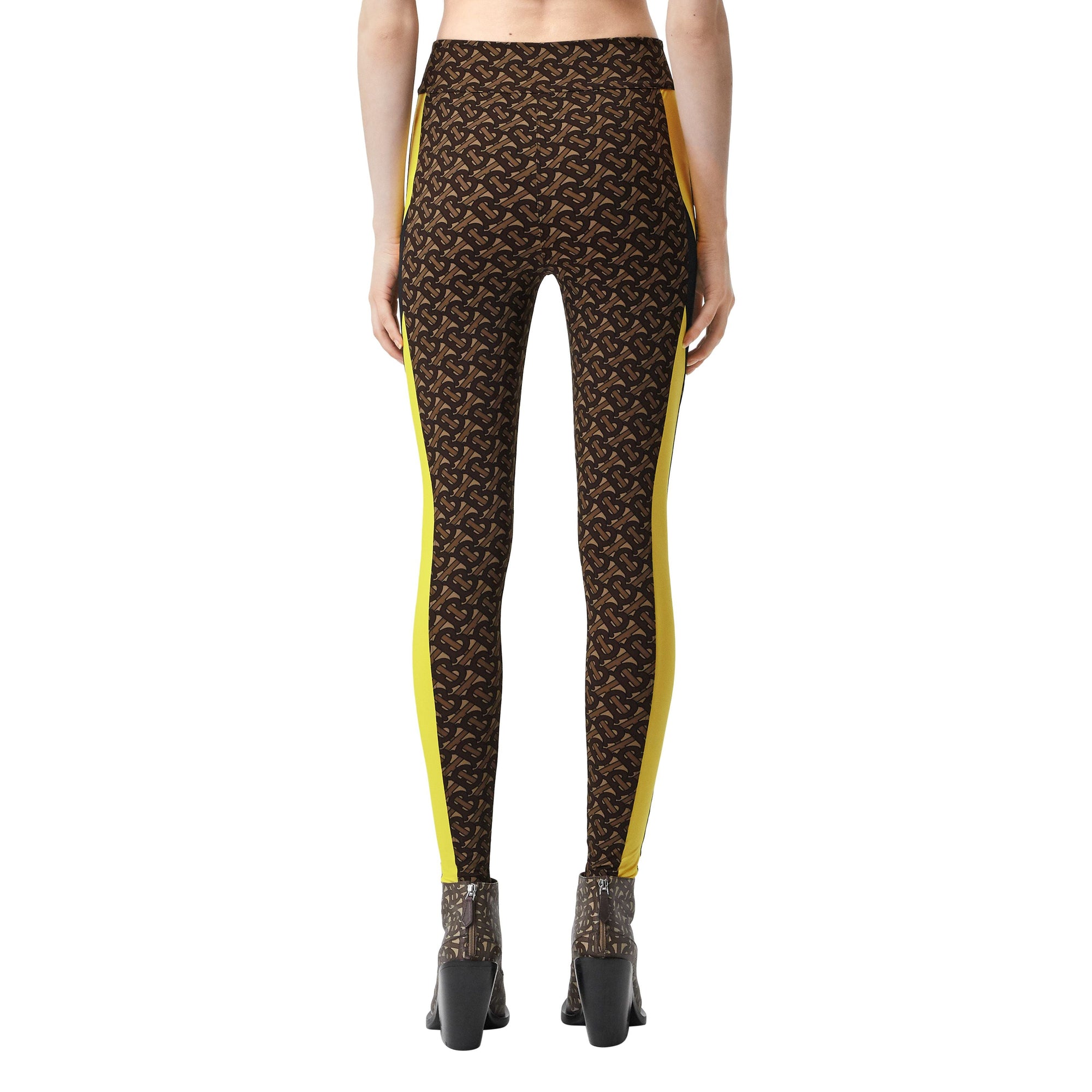 Legging en jersey stretch Monogram color-block - Bridle Brown
