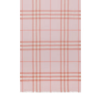 Écharpe légère en laine et soie check - Alabaster Pink