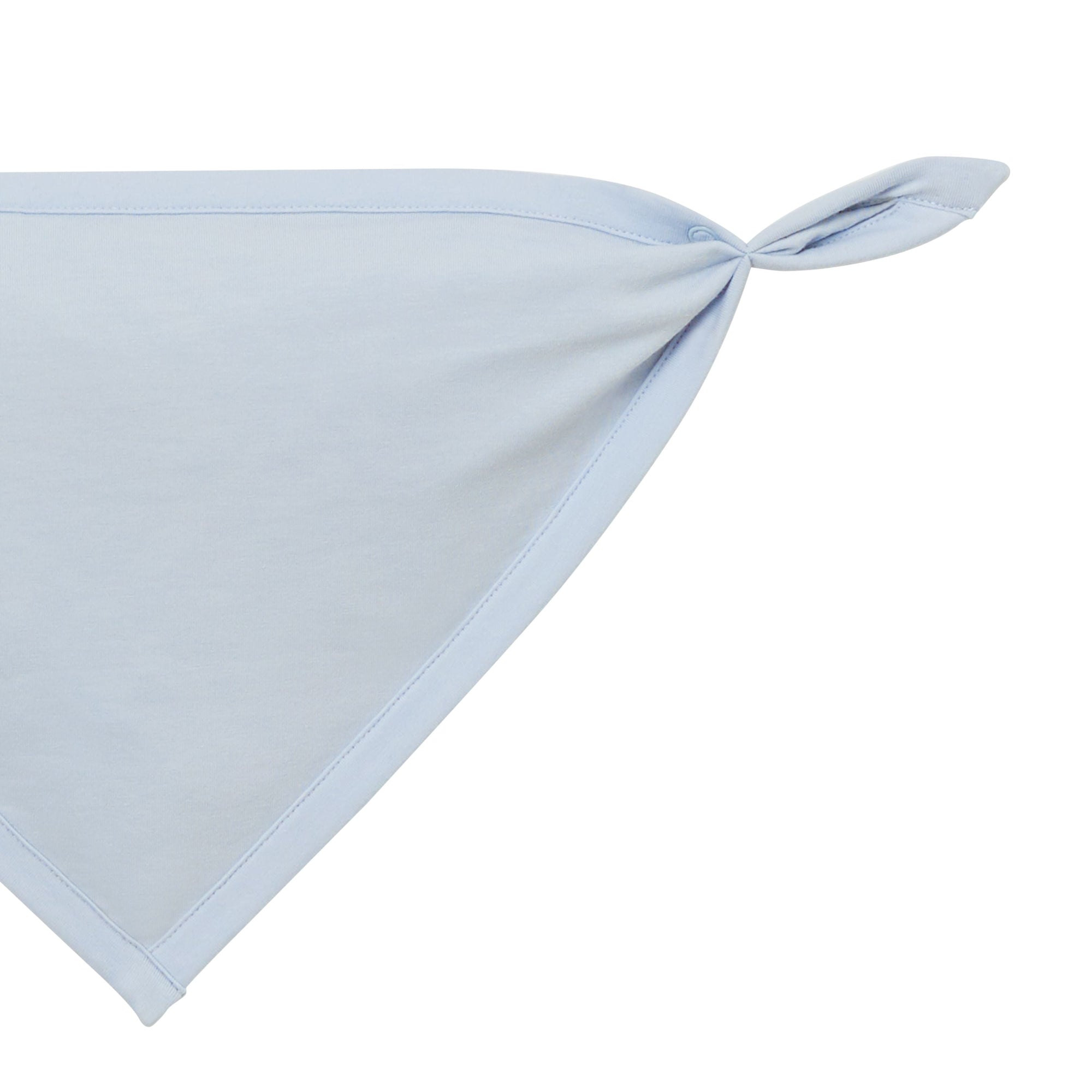 Coffret cadeau trois pièces pour bébé en coton avec check - Ice Blue