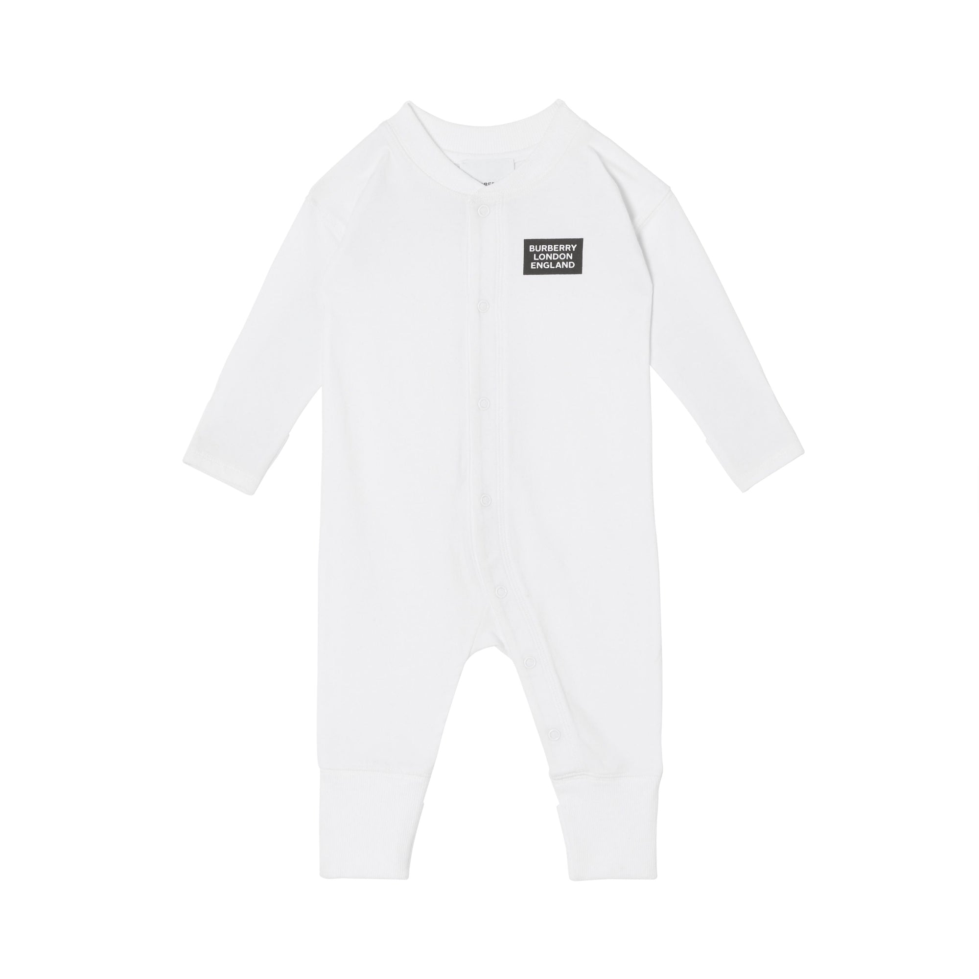 Coffret cadeau trois pièces pour bébé en coton avec check - White