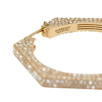 Créoles écrou plaquées or avec cristaux - Light Gold & Crystal