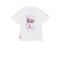 T-shirt en coton à imprimé personnage - White
