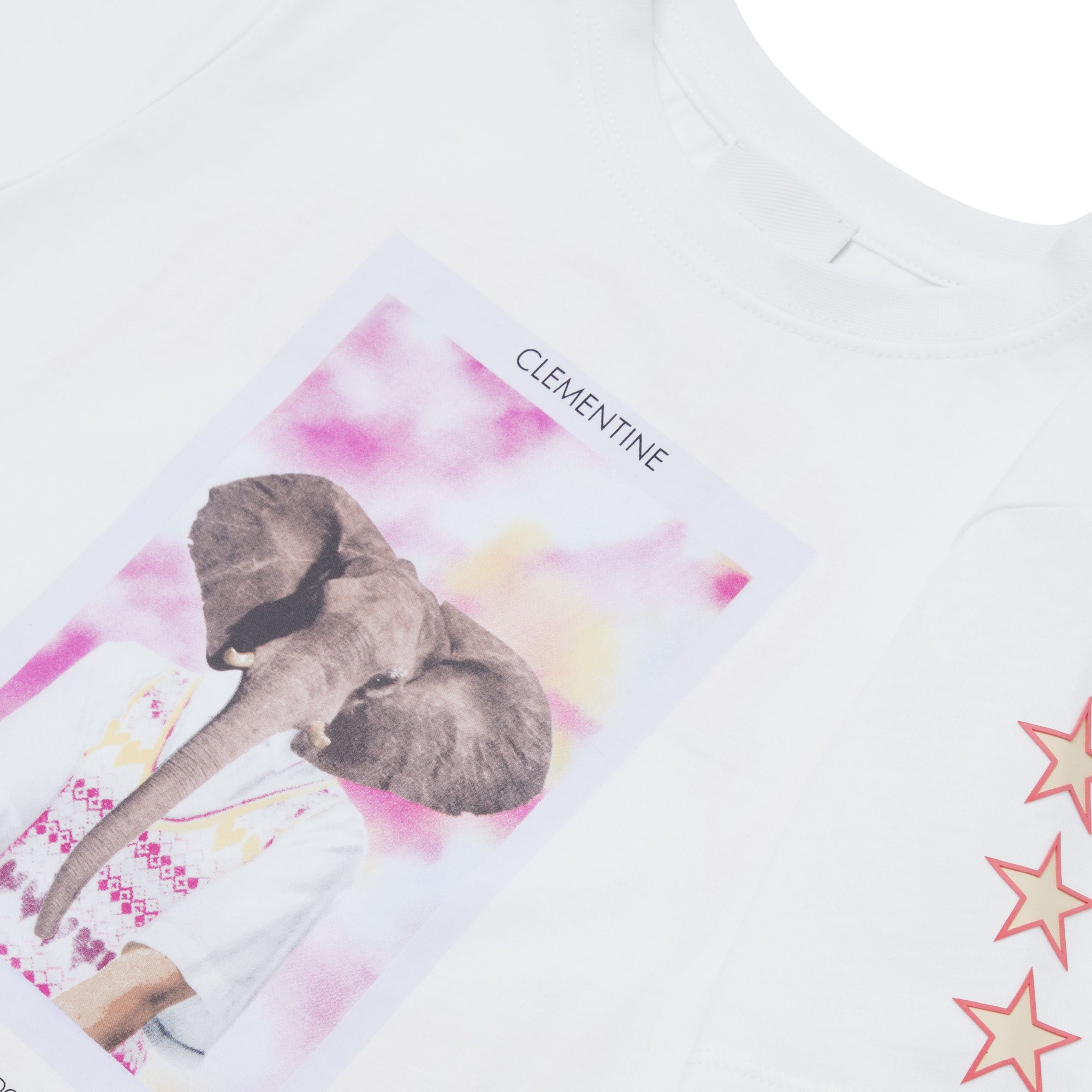 T-shirt en coton à imprimé personnage - White