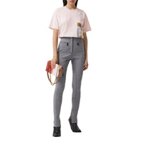 T-shirt oversize en coton à imprimé montage - Alabaster Pink