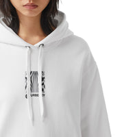 Hoodie oversize en coton à imprimé montage - White