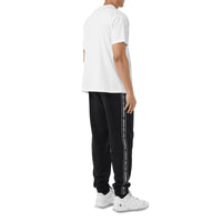 T-shirt oversize en coton à imprimé montage - White