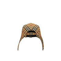 Casquette à bords larges Vintage check avec logo appliqué - Archive Beige