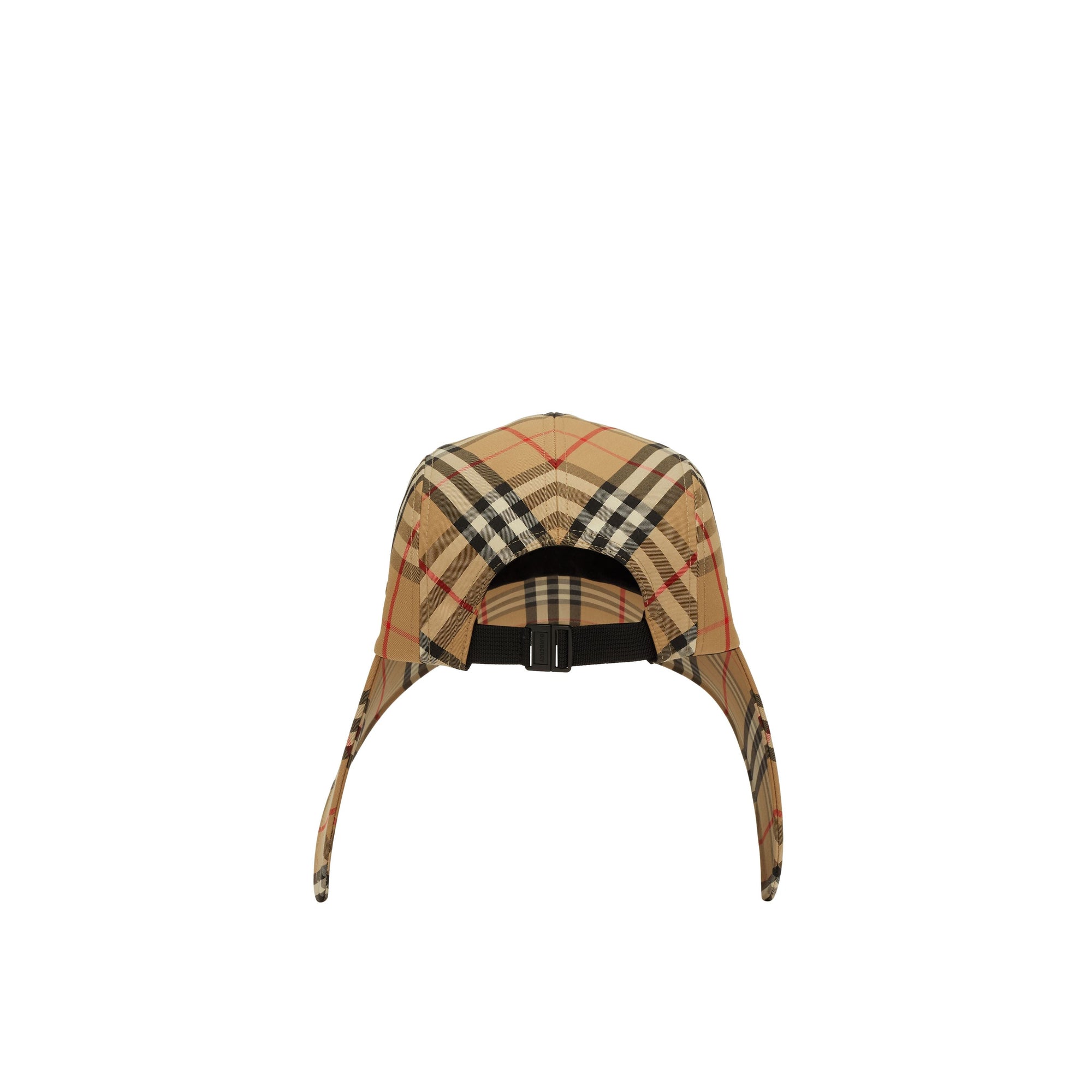 Casquette à bords larges Vintage check avec logo appliqué - Archive Beige