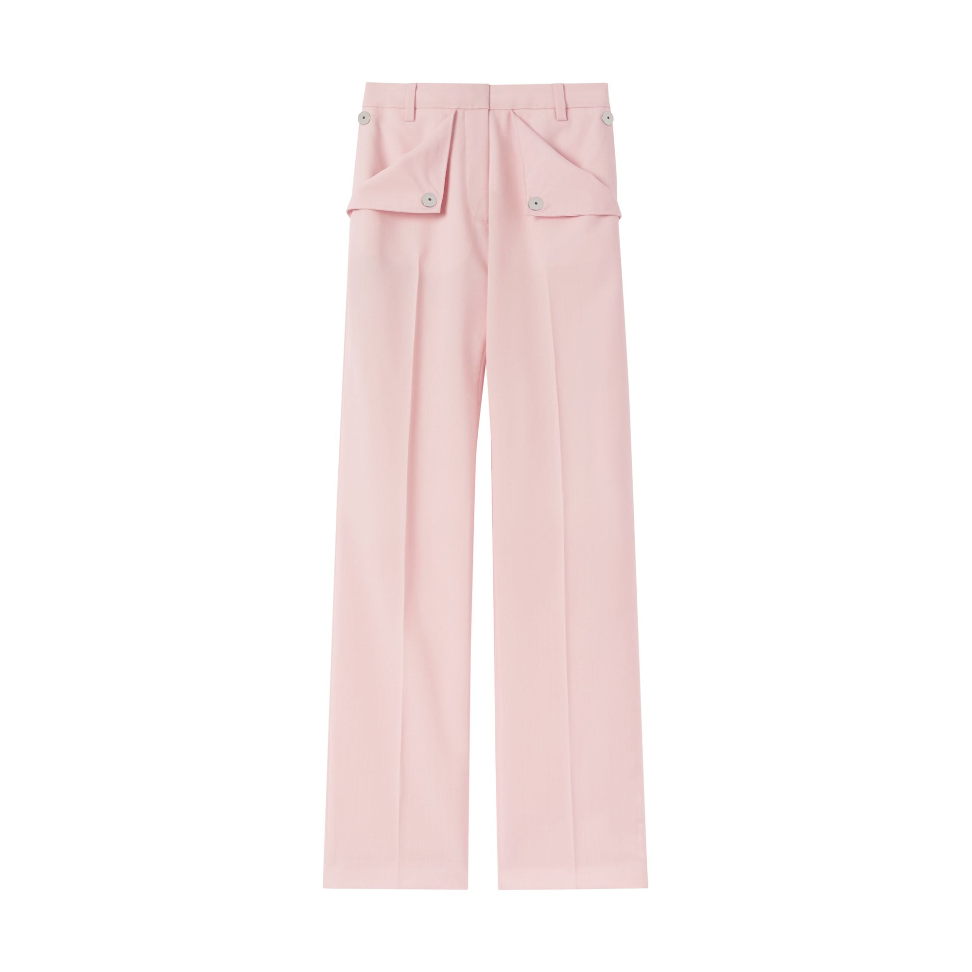 Pantalon tailleur en laine avec poches - Soft Pink
