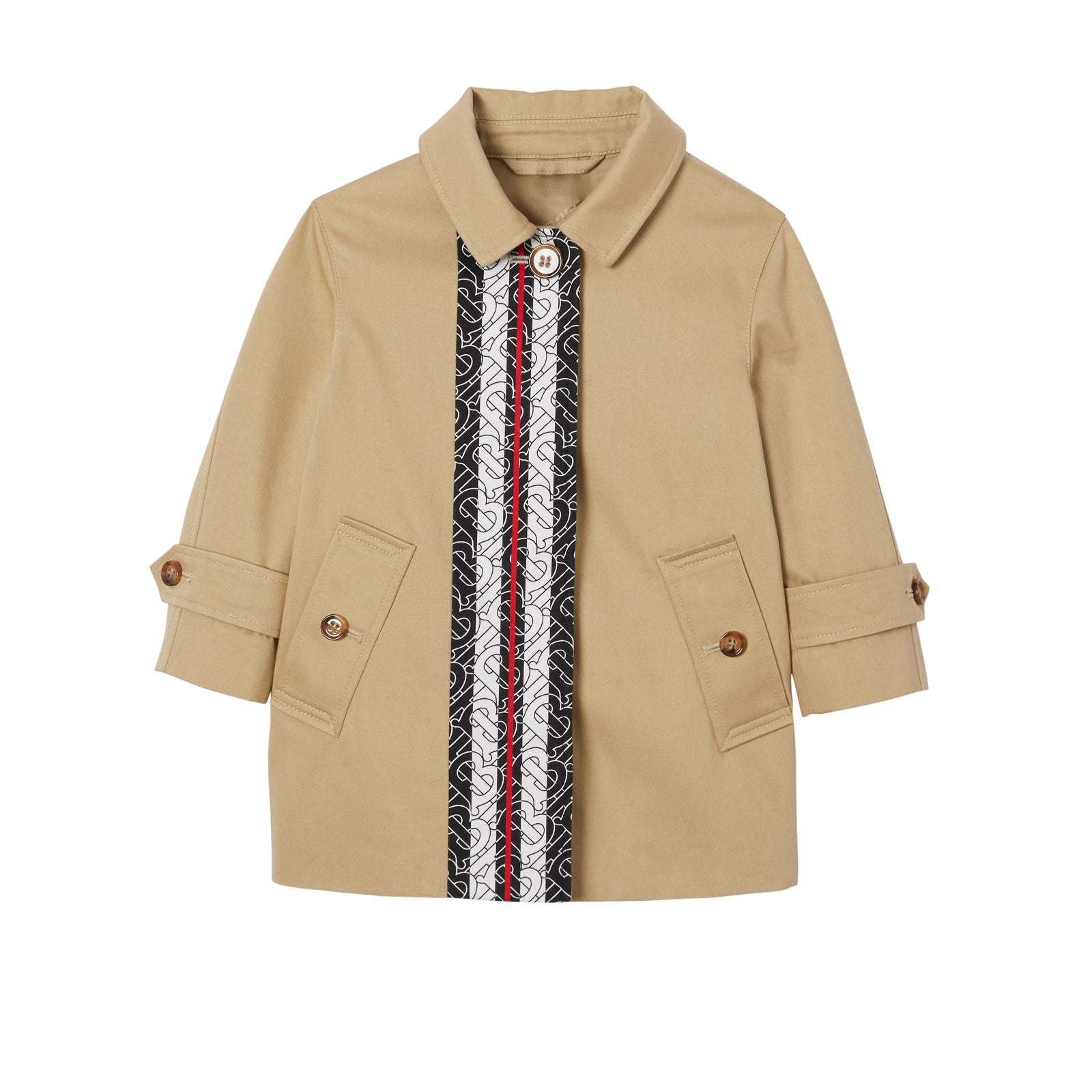 Paletot en coton rayé Monogram - Honey