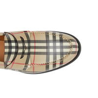Mocassins en cuir Vintage check avec boucle en D - Archive Beige