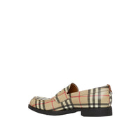 Mocassins en cuir Vintage check avec boucle en D - Archive Beige
