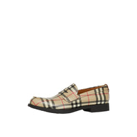 Mocassins en cuir Vintage check avec boucle en D - Archive Beige