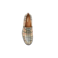 Mocassins en cuir Vintage check avec boucle en D - Archive Beige