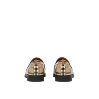 Mocassins en cuir Vintage check avec boucle en D - Archive Beige