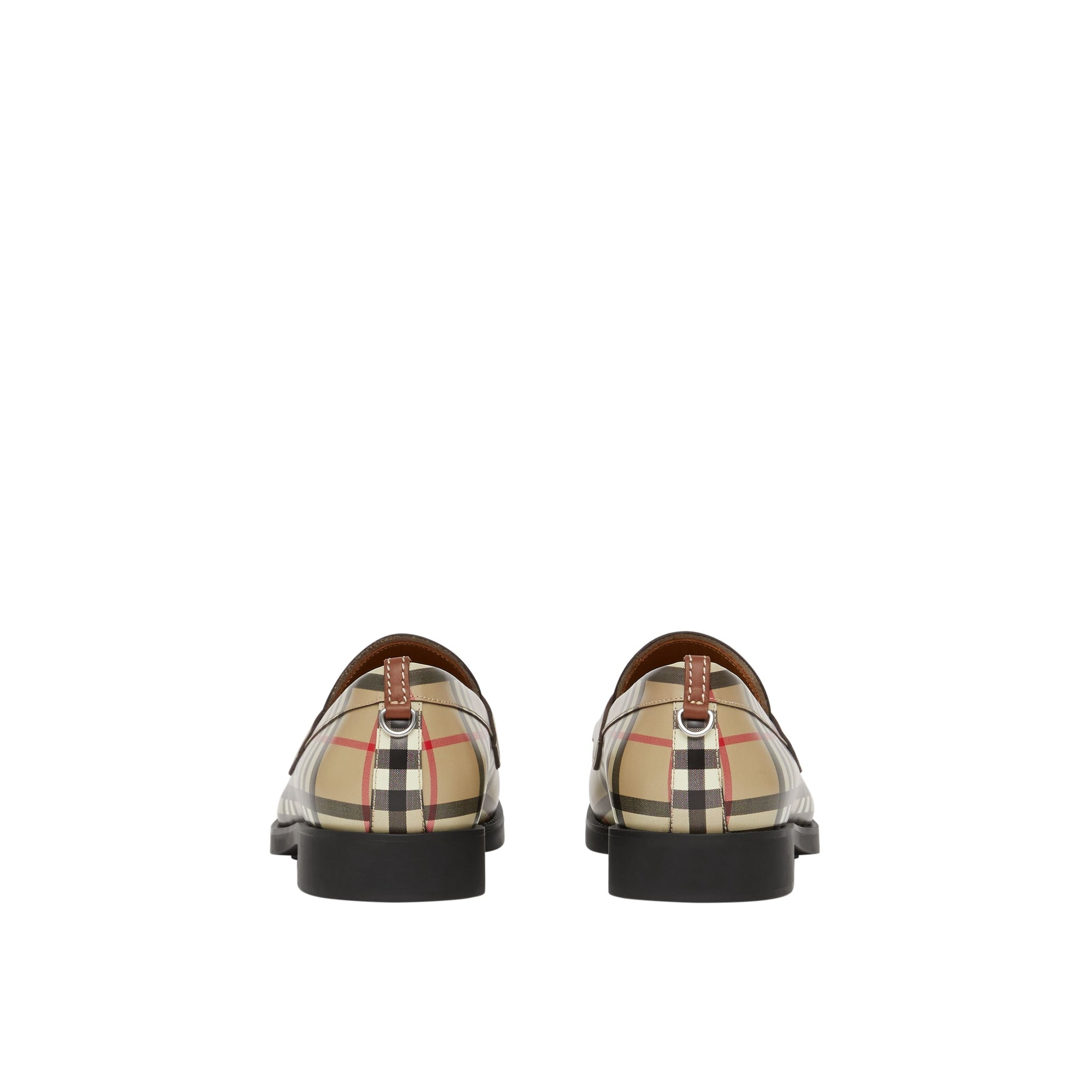 Mocassins en cuir Vintage check avec boucle en D - Archive Beige