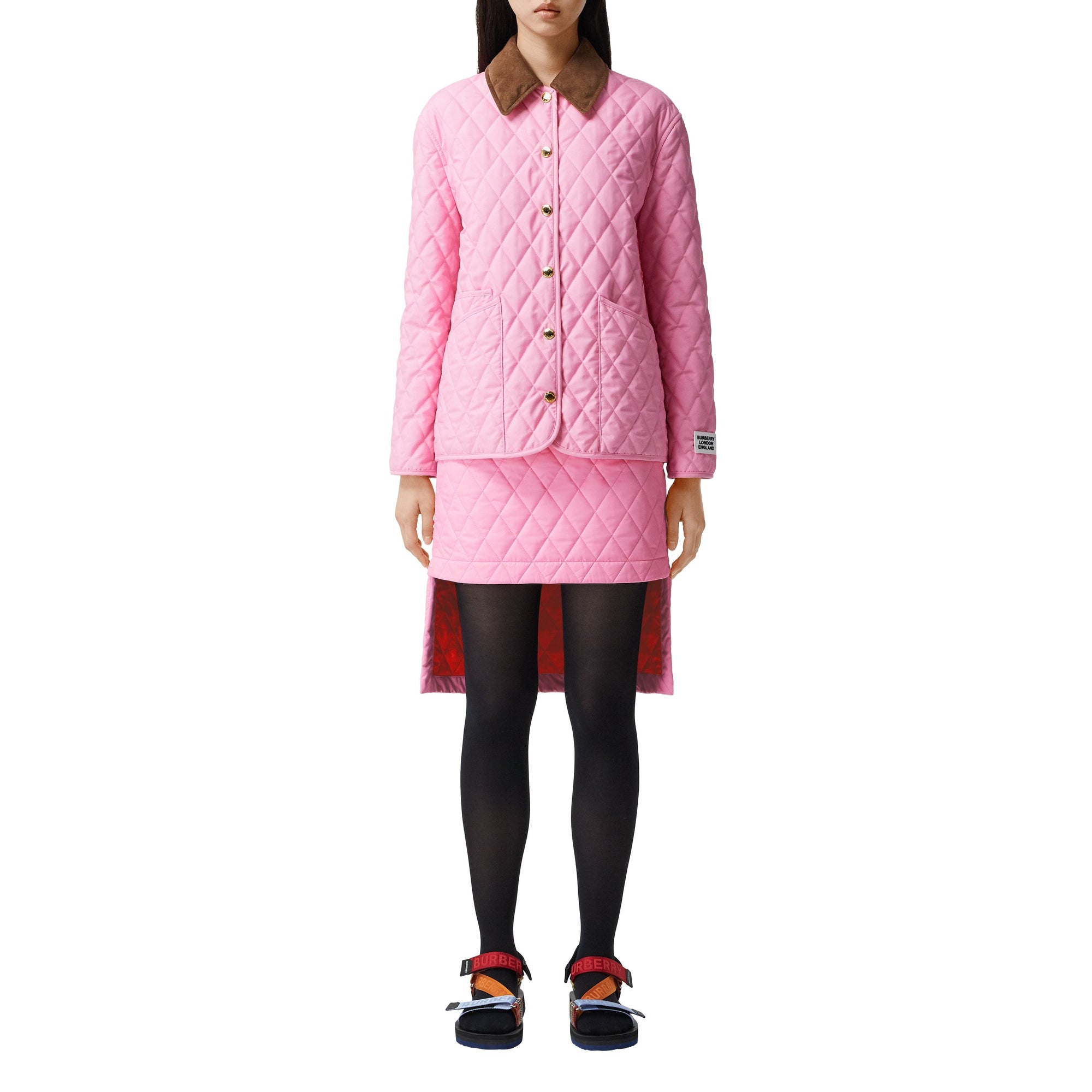 Jupe matelassée asymétrique - Bubble Gum Pink