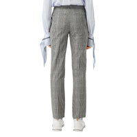 Pantalon tailleur 7/8 en laine technique check - Black Check