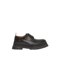 Derbies en cuir avec logo - Black