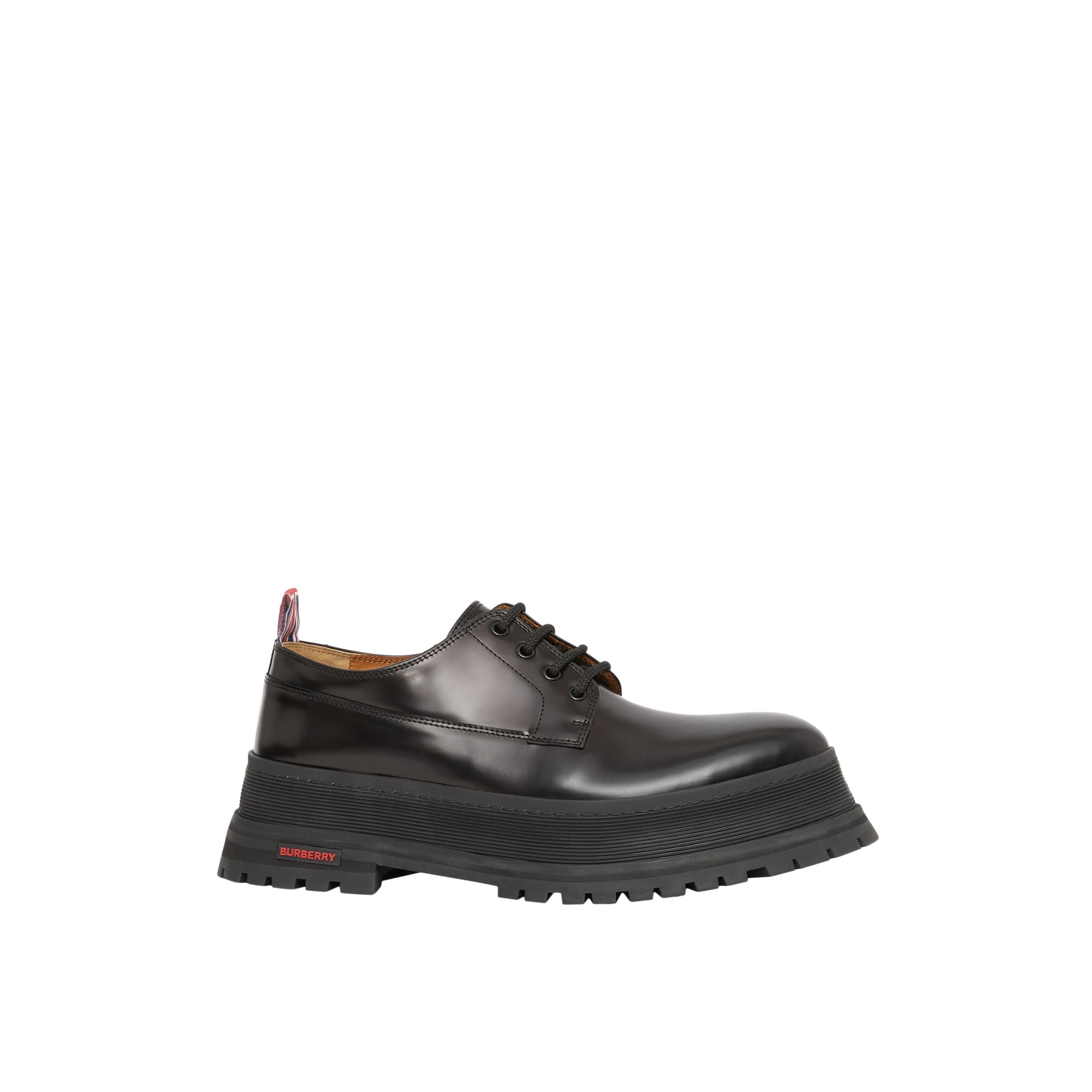Derbies en cuir avec logo - Black