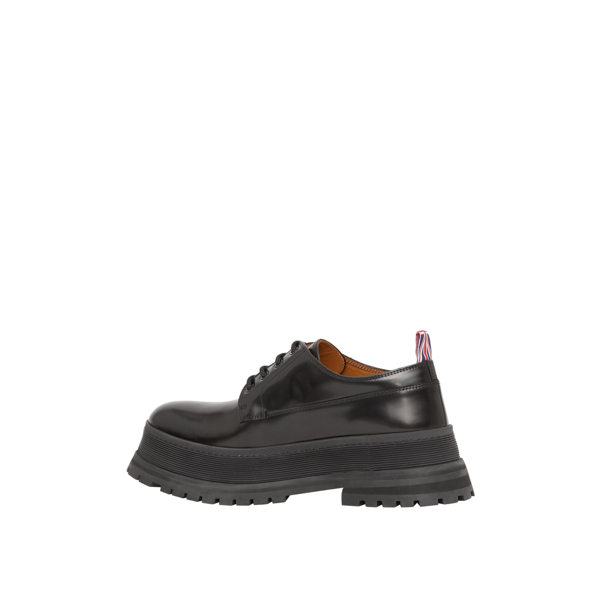 Derbies en cuir avec logo - Black