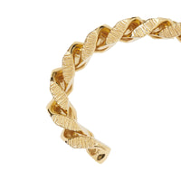 Bracelet manchette à maillons plaqué or - Gold Engraved
