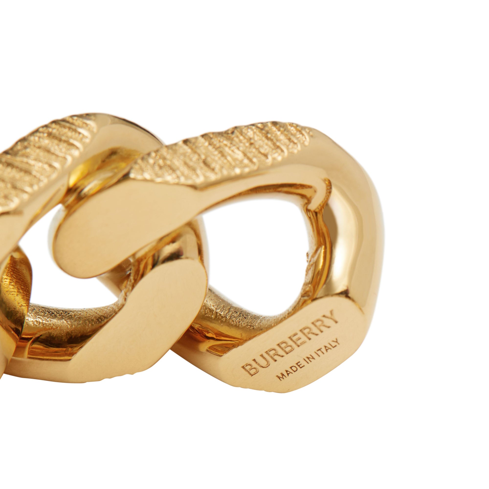 Bracelet manchette à maillons plaqué or - Gold Engraved
