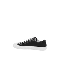 Sneakers en gabardine de coton avec logo - Black