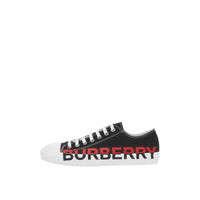 Sneakers en gabardine de coton avec logo - Black