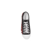 Sneakers en gabardine de coton avec logo - Black