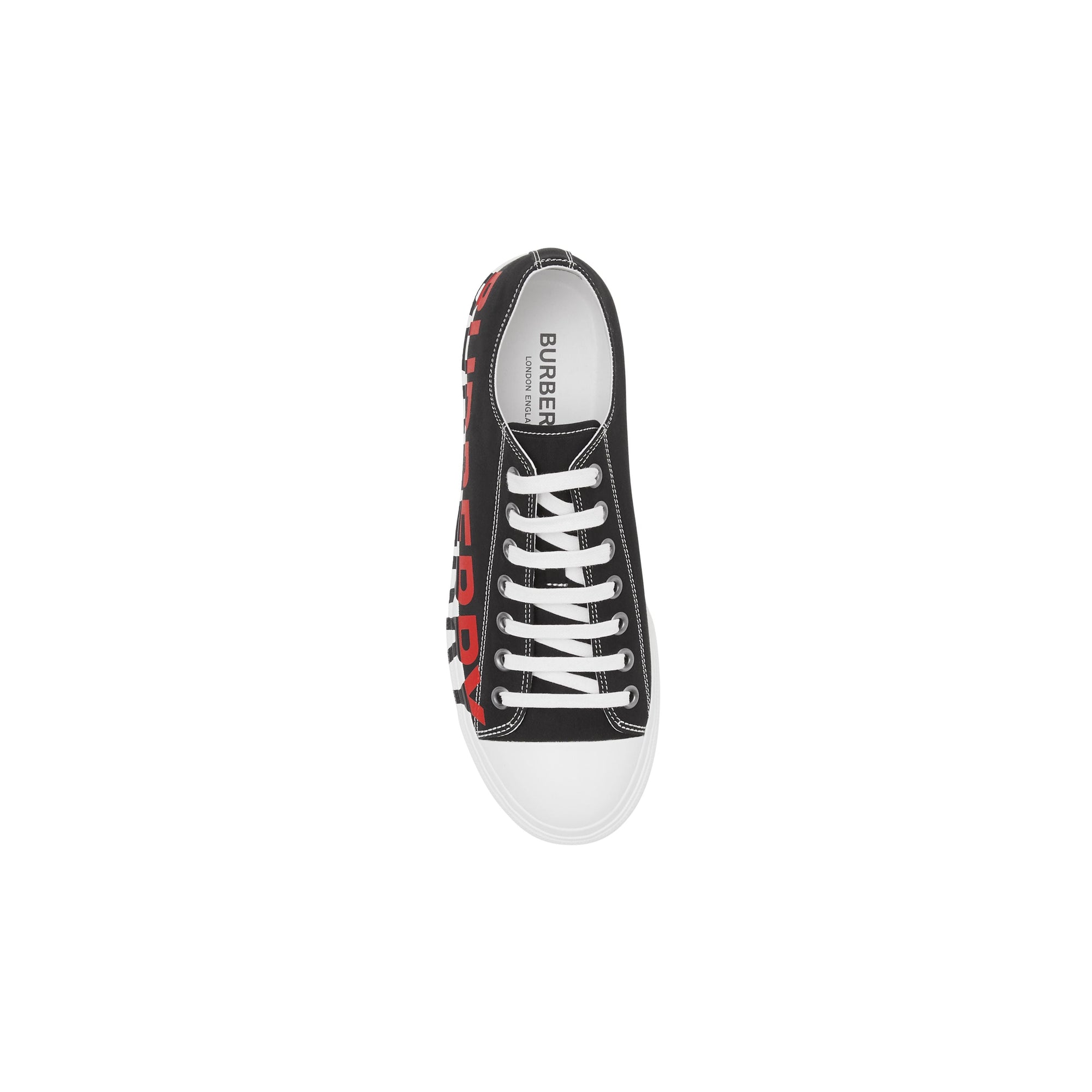 Sneakers en gabardine de coton avec logo - Black