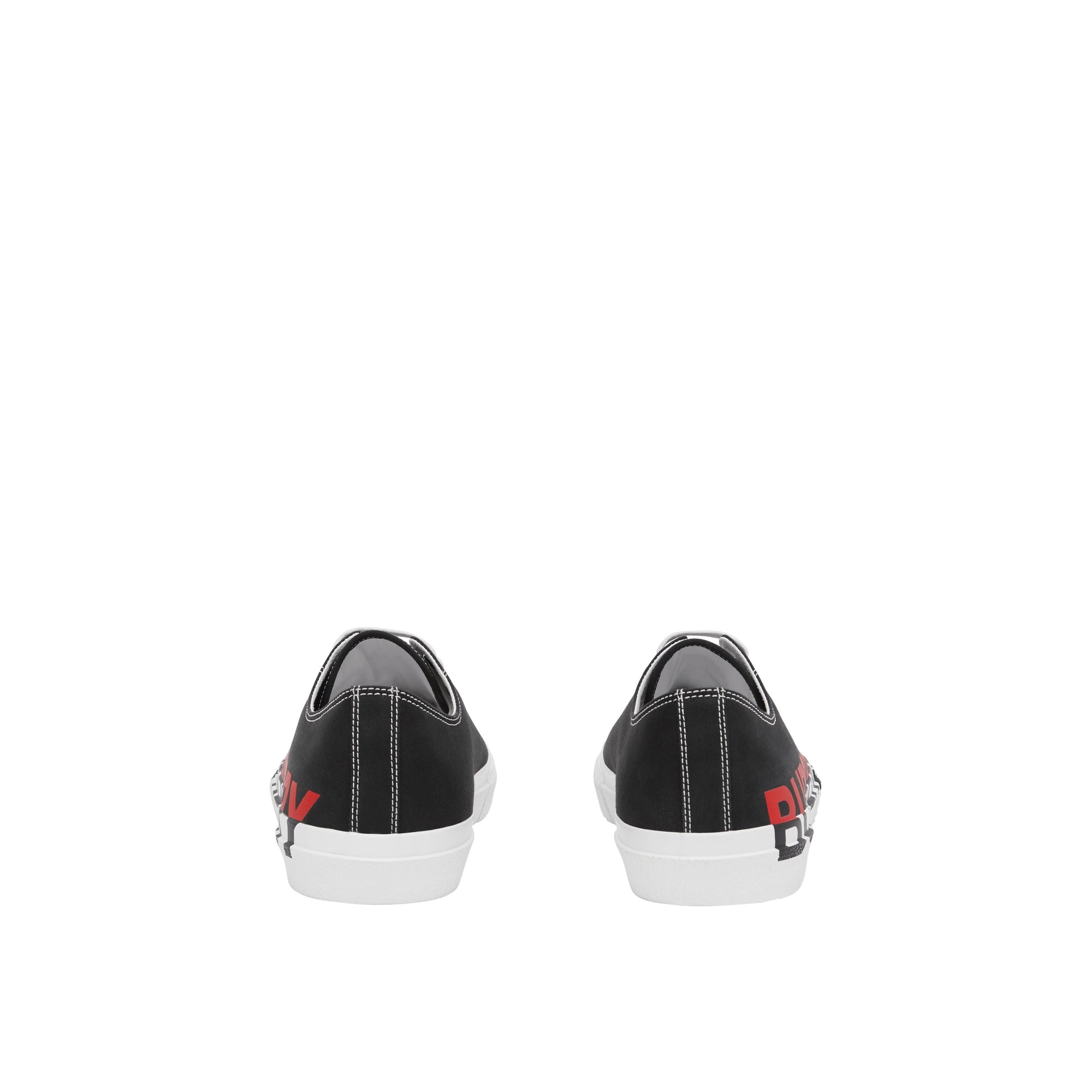 Sneakers en gabardine de coton avec logo - Black