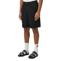 Short ajusté en sergé de coton à rayures iconiques - Black