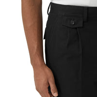 Short ajusté en sergé de coton à rayures iconiques - Black