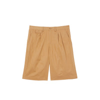 Short ajusté en sergé de coton à rayures iconiques - Camel