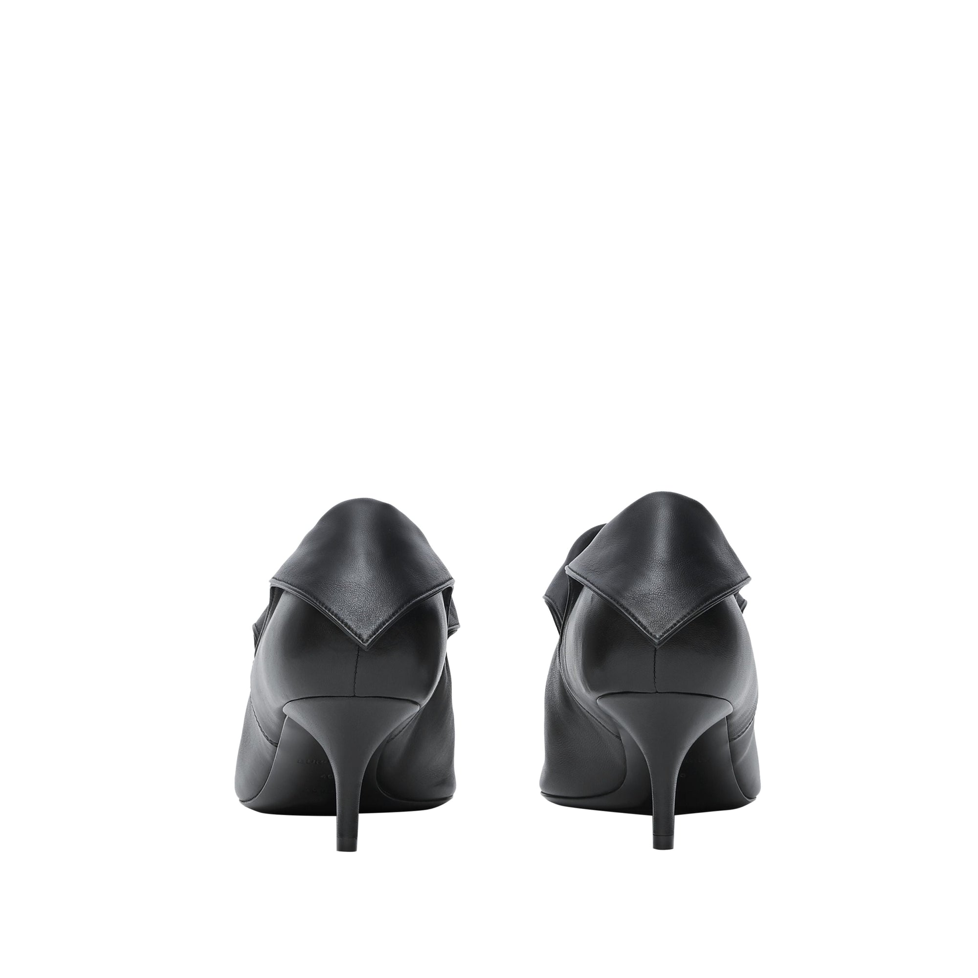 Escarpins à bout pointu repliables en cuir d'agneau - Black
