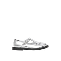 Salomés en cuir verni métallisé - Silver