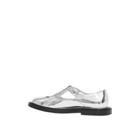 Salomés en cuir verni métallisé - Silver
