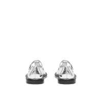 Salomés en cuir verni métallisé - Silver