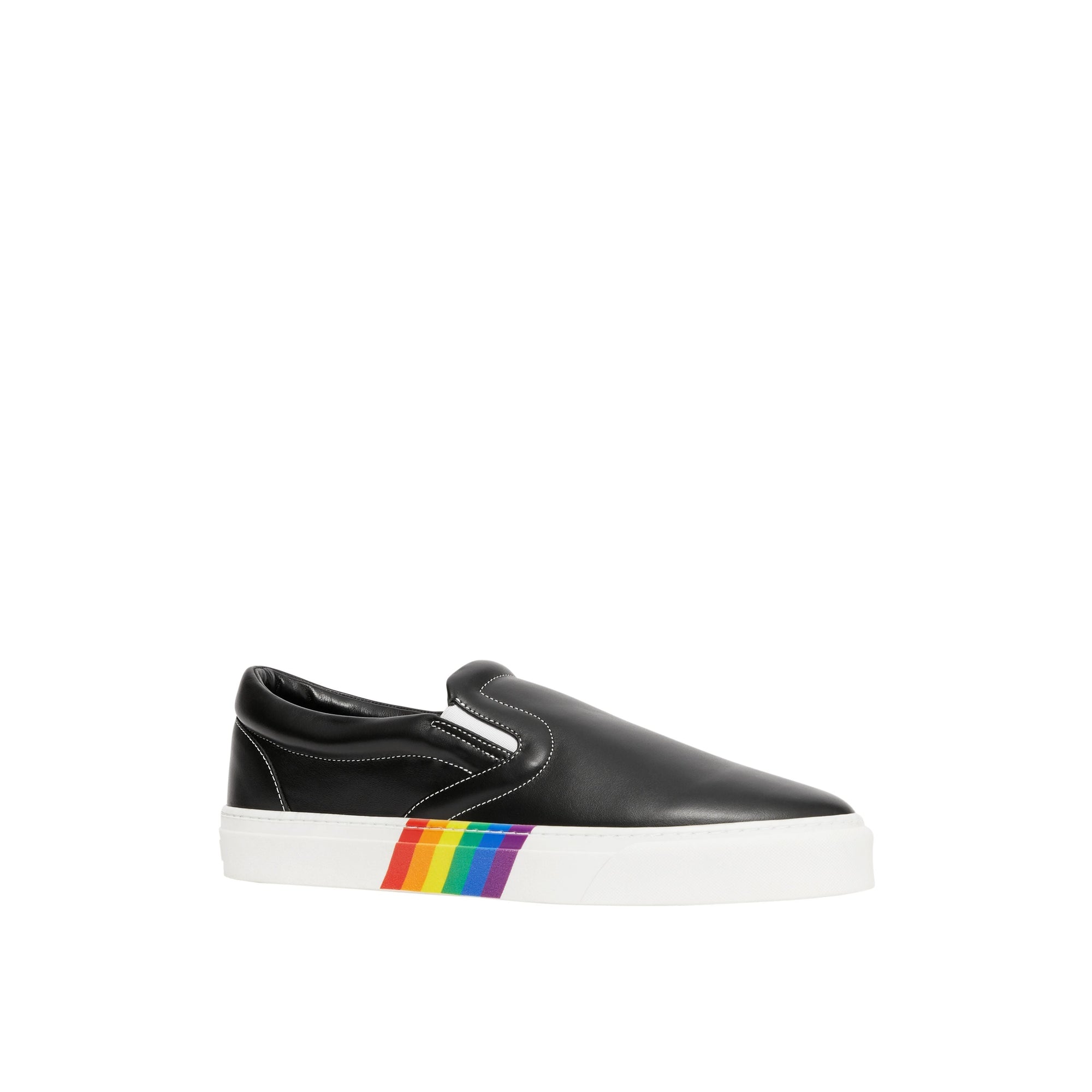 Sneakers sans lacets en cuir avec semelles biosourcées - Black