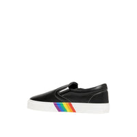 Sneakers sans lacets en cuir avec semelles biosourcées - Black