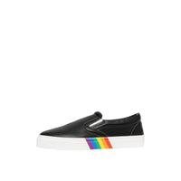 Sneakers sans lacets en cuir avec semelles biosourcées - Black
