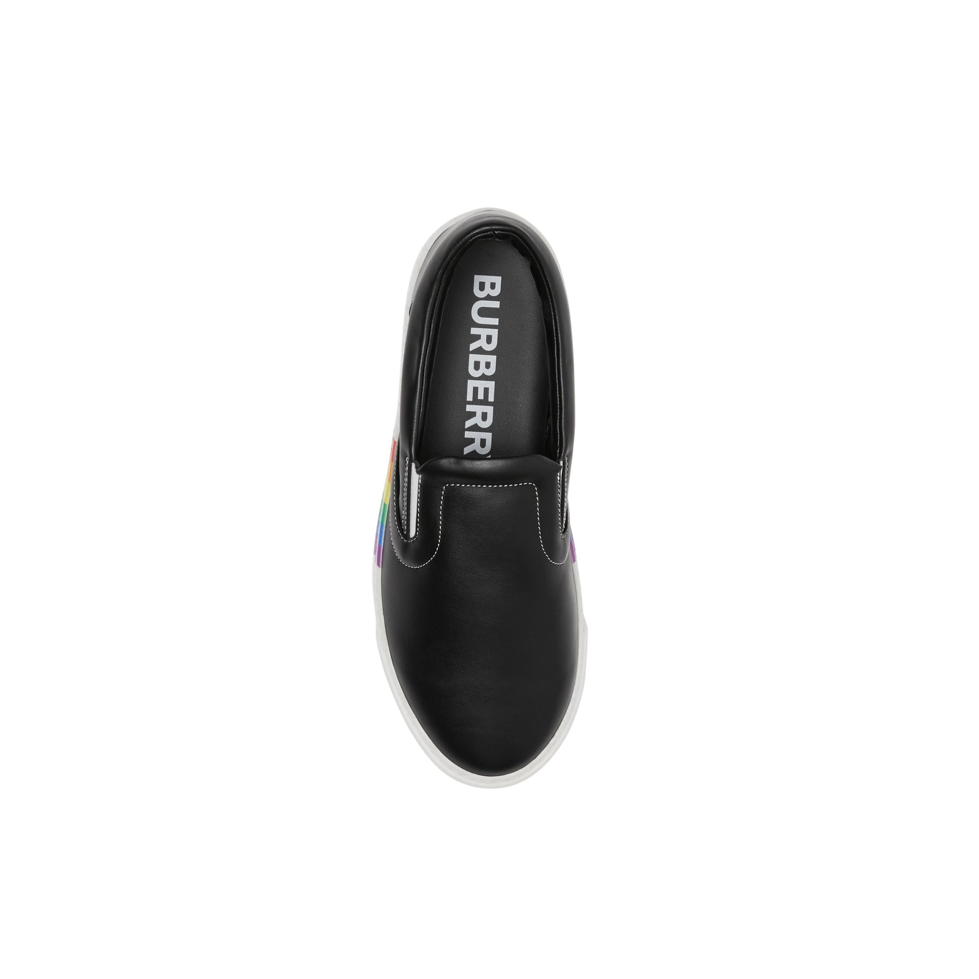 Sneakers sans lacets en cuir avec semelles biosourcées - Black