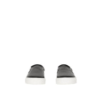 Sneakers sans lacets en cuir avec semelles biosourcées - Black